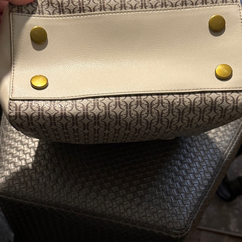 Fossil Tan Monogram Satchel - Picture 13 of 14